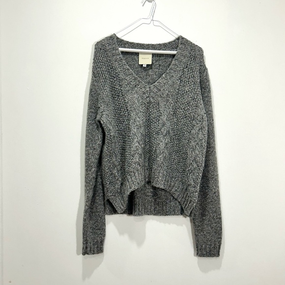 Mason Sweaters - MASON Grey Knitted Wool Sweater with long sleeves in Women's Size Medium